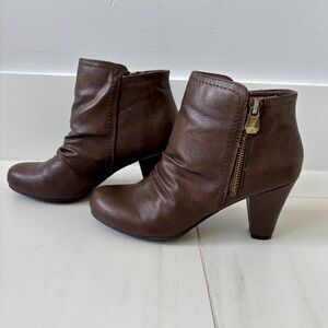 Fergalicious Brown Leather Ankle Boots